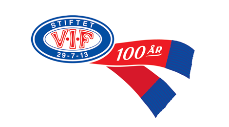 Vignett Jubileum VIF-logo med skjerf