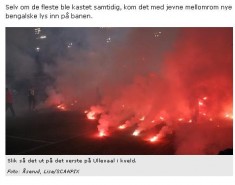 NFF frykter slike bilder fra Ullevaal 22. mars i kampen mot Albania. Klanen ønsker ikke blussing i Bergen i serieåpningen.