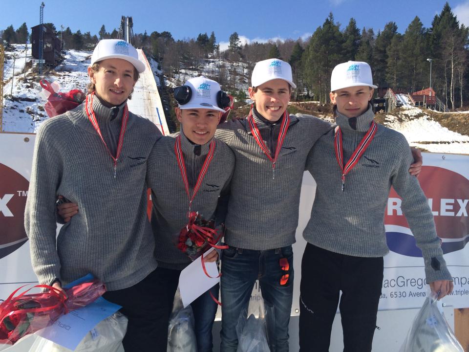 Oslo tok sølv i Lag-NM! Fra venstre: Joachim Hauer, Sjøen Phillip, Harald Johnas Riiber og Jonas Schøien Øvregård. Foto: Tore Øvregård